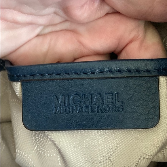 Michael Kors Blue and White Satchel with Timeless Elegance - Picture 10 of 13